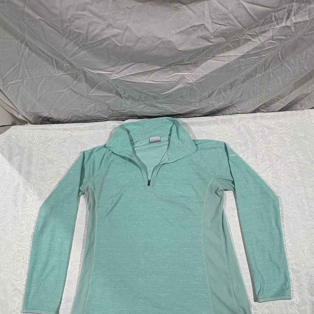 Columbia Mint Green Quarter-Zip Pullover woman’s xl